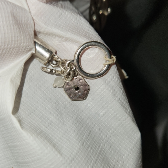 Lucky Brand Leather & Silver Toggle Bracelet NWT - Picture 2 of 9